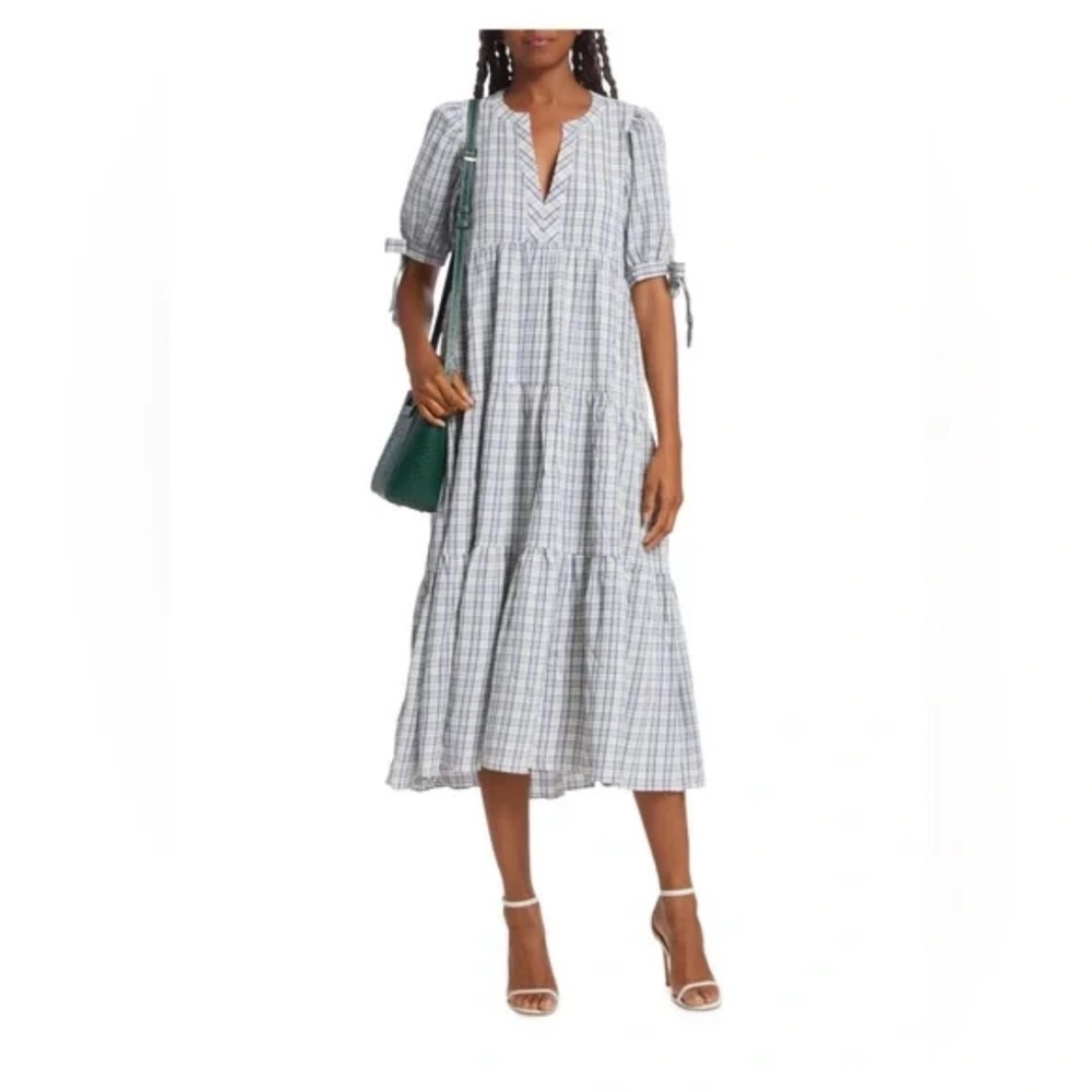 English Factory Gingham Tiered Dress